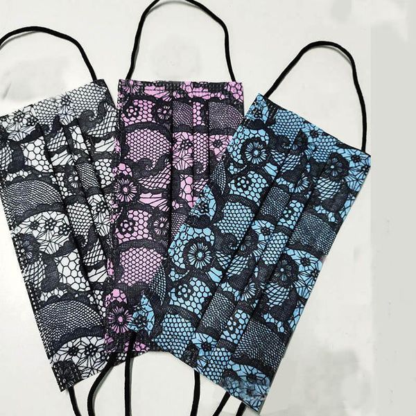 

sexy кружева anti-dust защитная маска мужчина женщина мужская lace одноразовая ультрафиолетовые доказательство три слоя pbt-melt blown nonwo