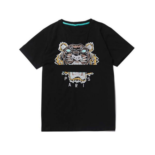 

ko mens t shirt fashion tees breathable loose shorts sleeves tiger embroidery letters t shirts summer, White;black
