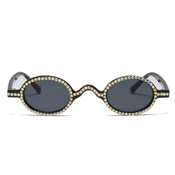 

luxury rhinestone sunglasses women 2020 small oval bling diamond brand sun glasses fashion female shades round, White;black