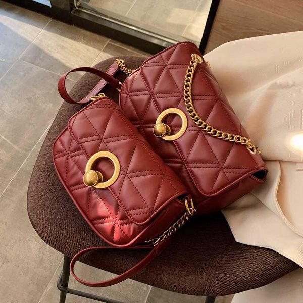 

vintage square crossbody bag 2020 fashion new pu leather women's designer handbag lock chain shoulder messenger bag