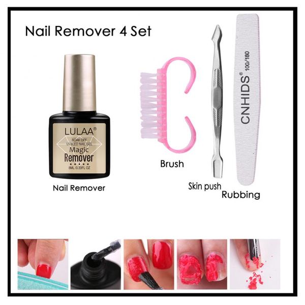 

burst magic removes gel nail soak off gel polish acrylic clean degreaser liquid remove kit manicure fast healthy nail cleaner