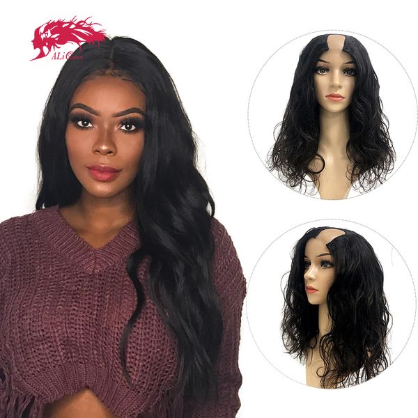 

body wave u part human hair wigs glueless wig 180% density addbeauty hair wigs for women brazilian remy human natural black, Black;brown