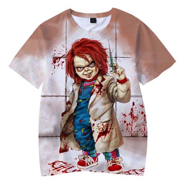 

summer clothing orror movie game chucky 3d print shirts hippie kawaii harajuku men clothing