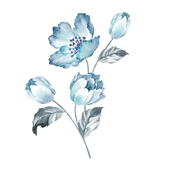 

home decoration removable mural art wall stickers office orchids pattern bedroom