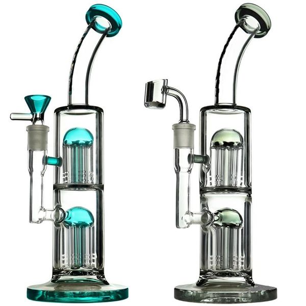 outros acessórios para fumar Bongs de vidro Árvores de braço duplo Percolator Splash Guard Cachimbos de água de vidro bongos Grace bongs de 14 mm ou tigela de 10 polegadas de altura