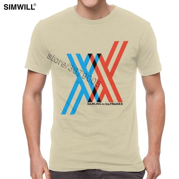 

creative darling in the franxx tees shirts for men printed 100% cotton t shirts crew neck short sleeve japan manga logo t-shirt