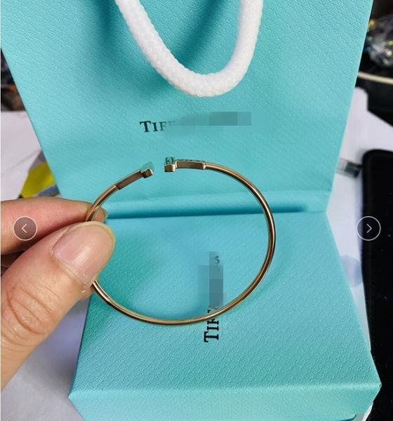 

2020 fashion brand designer jewelry female alloy open bracelets for women girls rose gold/silver charm luxury bangle cd, Black