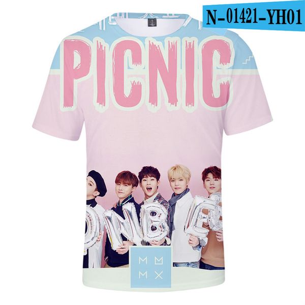 

kpop monsta x men k-pop team member 3d print shirts anime oversized graphic men clothing