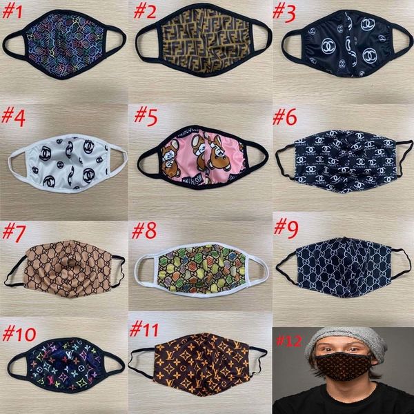 

fashion designer mask washable breathable uv-proof face masks trendy printing reusable windproof anti-dust mask cycling outdoor