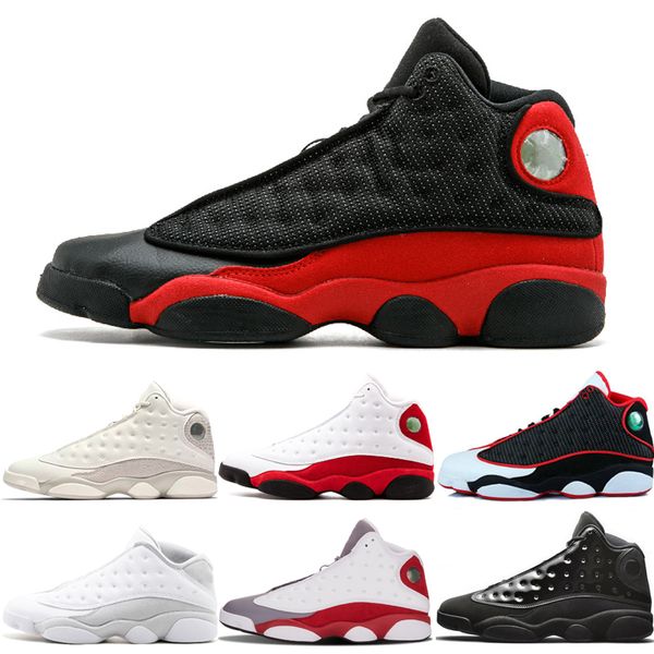 

2019 bred 13 13s men basketball shoes court purple black red white atmosphere grey he got game black cat dmp sport sneakers trainers
