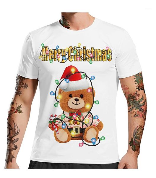 

тис топы мужской одежды mens 2020 роскошная tshirt лето короткие рукава 3d печати рождественская ночь, White;black