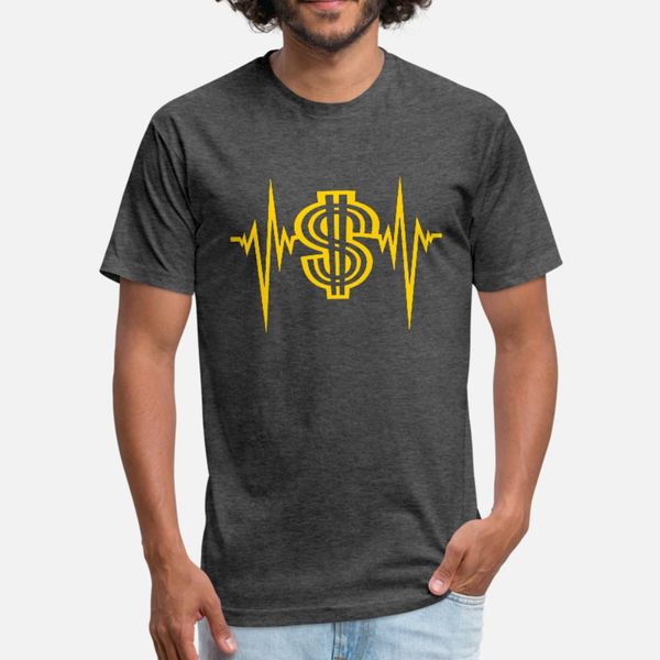 

dollar pulse heartbeat frequency symbol sign money t shirt men designing tee shirt size s-3xl novelty fitness fashion summer style shirt