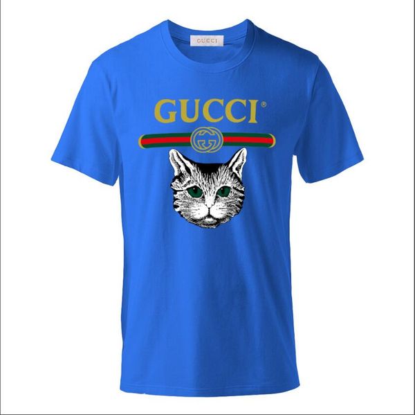 

summer 2020 men's t-shirt a cat-embroidered monogrammed solid casual t-shirt a men's cotton t-shirt s-4xl is of charge, White;black