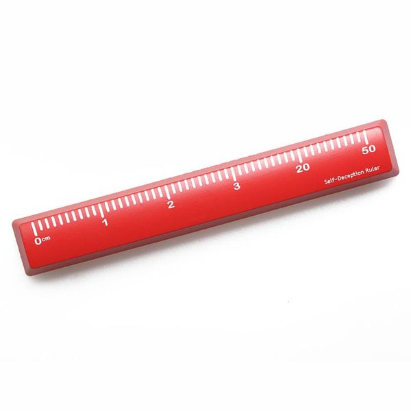 

novelty shine through keycap abs etched shine-through self deception ruler black red spacebar backspace for keyboard