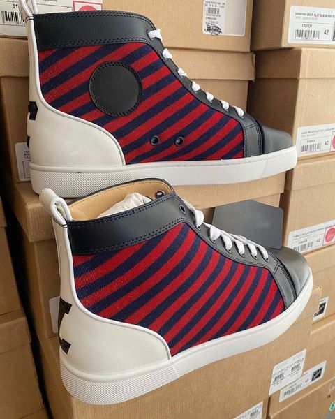 

2020 fashion red bottoms shoes for men women casual shoes luxury designer spikes * strass*glitter sneakers discount footwear flats, Black