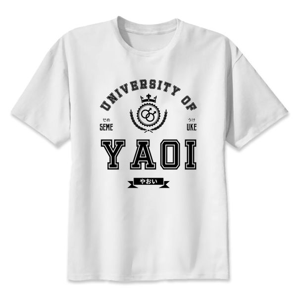 

yaoi cotton print casual mens o-neck t shirts fashion men's men t-shirt short sleeve men tshirt 2020 y2311, White;black