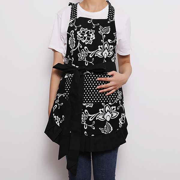 

women retro two pockets vintage for baking plus size kitchen apron cute tie