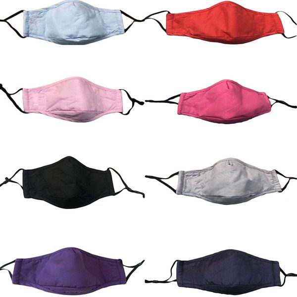 

cotton face mask without the valve pure solide color black washable facemask 9 colors offer choose washable face mask