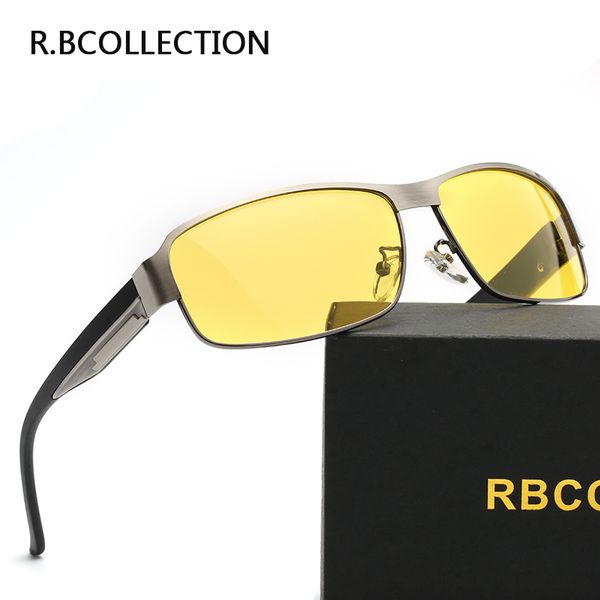 

sunglasses 2021 night vision glasses polarized men driving retro brand goggles vintage metal frame yellow lens, White;black