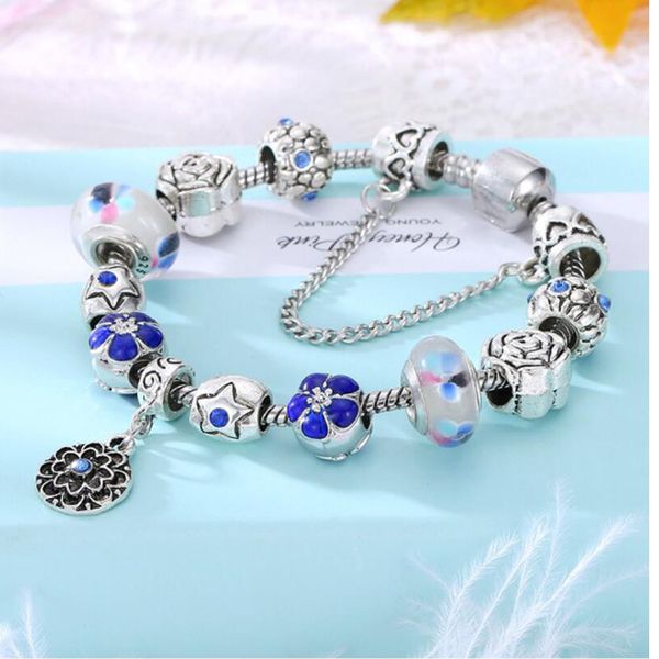 

austrian crystal jewelry charm diy bracelet luxury designer jewelry women bracelets bangles glazed beaded bracelets gifts, Golden;silver