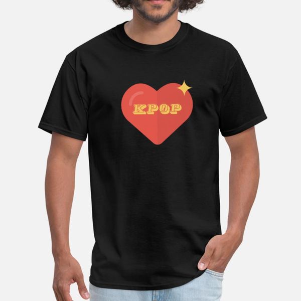 

k pop heart t shirt men print cotton s-xxxl family sunlight fashion summer style formal shirt