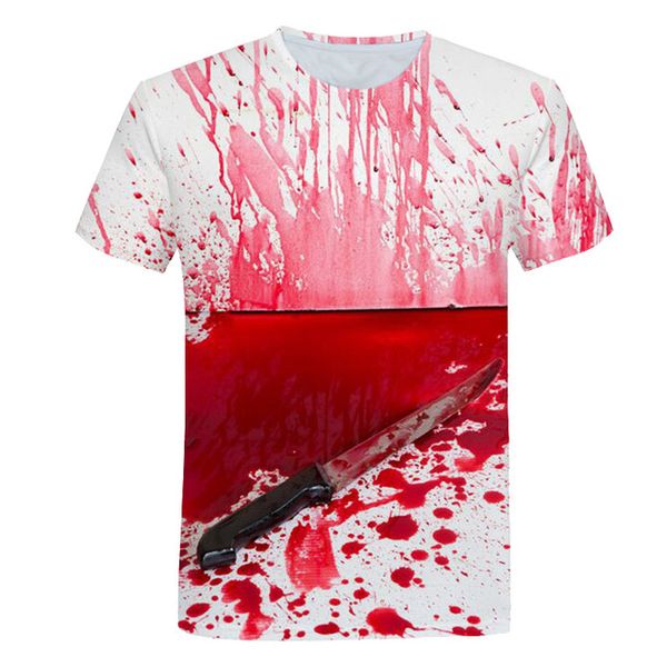 

o collar red blood terror summer 3d print shirts hentai aesthetic humor men clothing