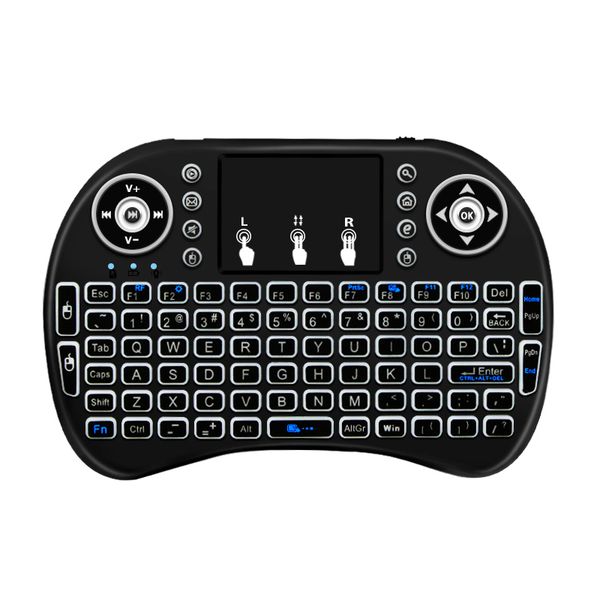 

2.4ghz wireless keyboard 7 цвета подсветка i8 mini русских английского 3 цвета mouse air с сенсорной панелью дистанционного управления andro