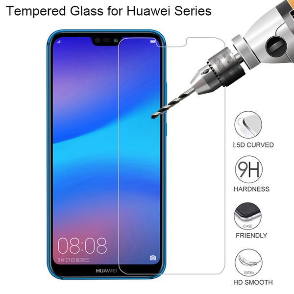 

screen protector for huawei p20 lite p10 plus 9h film cell phone glass on huawei honor 8 9 10 p9 lite tempered glass for p20 pro p10
