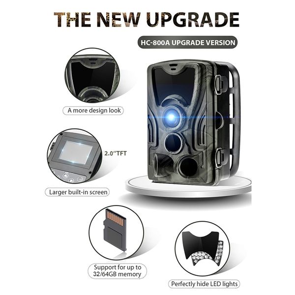 

hunting cameras skatolly hc 801a camera 16mp trail ip65 po traps 0.3s trigger time 940nm wild 1080p surveillance