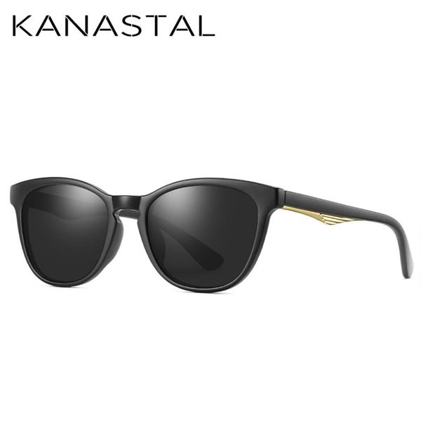 

sunglasses kanastal 2021 polarized uv400 classic retro brand designer vintage men sports sun glasses, White;black