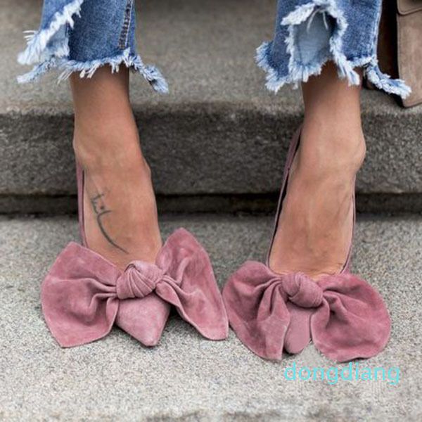 

slip-on super high thin heel women pumps solid fashion single shoes summer butterfly-knot elegant ladies pumps flock, Black