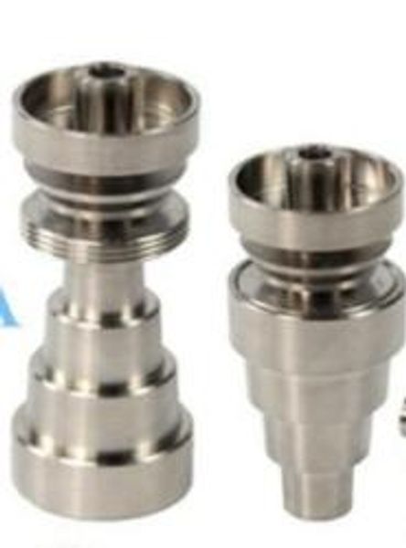 Evrensel Infinity Domeless Aletleri 6 in 1 Titanyum Tırnak 10mm 14mm 18mm Ayarlanabilir Erkek veya Kadın Yağ GR2 Domeless