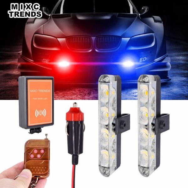 

wireless remote control car strobe light 2x4 led stroboscope warning light beacon motorcycle ambulance car flashing
