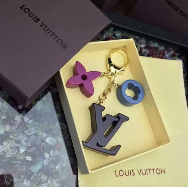 

new 2 colour key ring accessories designer keychain men women metal brand car key ring gift box packaging with box ing, Silver