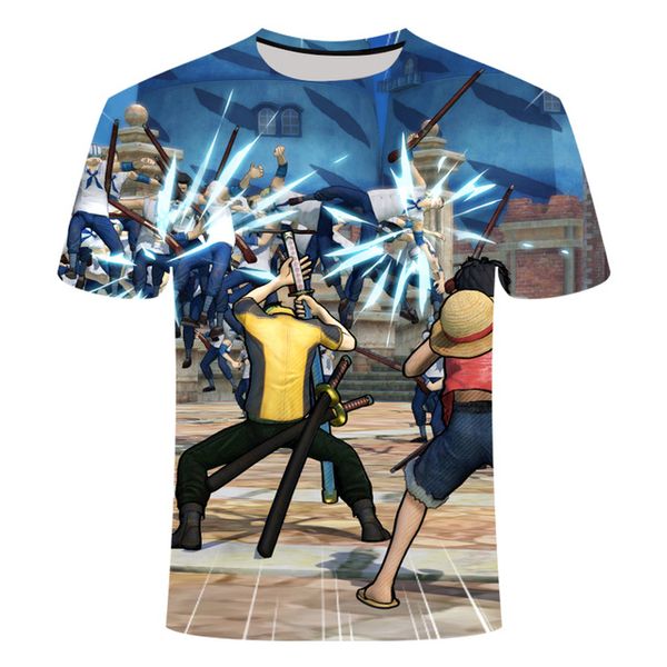 

one piece japanese anime men luffy clothing printed 3d print shirts graphic oversized harajuku men clothing