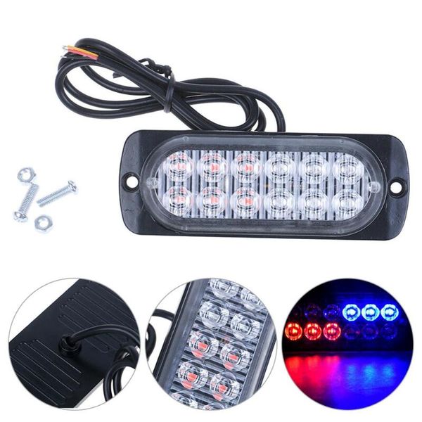 

автомобиль грузовик предупреждение свет красный / синий 12 led автомобилей strobe light аварийного светильника 18-флэш модель для большого п