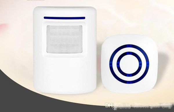 

digital wireless doorbell welcome body door bell with pir sensor infrared detector induction alarm home security 110pcs/lot