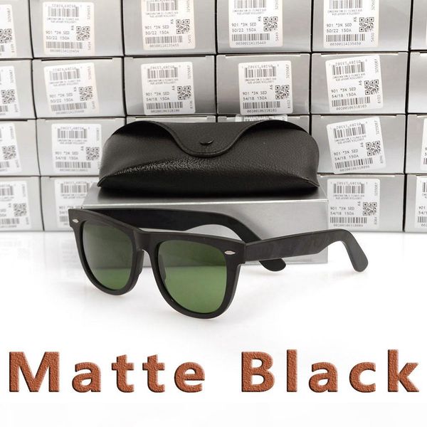 

new matte black sunglasses mens sun glasses glass lens plank sunglasses womens glasses uv protection eyeglass 50 54 sun glasses, White;black