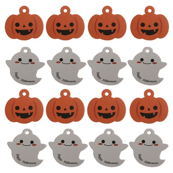 

50 pieces/set halloween tag irregular decoration ghost festival sugar box atmosphere decoration paper card diy decortive accessories vt1504