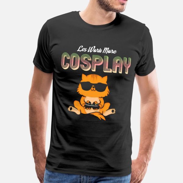 

cosplay cat playing t shirt men character short sleeve crew neck kawaii sunlight casual summer style pattern shirt