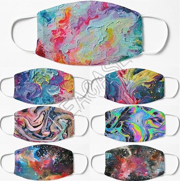 

fashion face mask забавный шаблон красочные tie-краситель звездное небо рот маска ветрозащитный пыле моющийся многоразовый маска для лица 15, Black;white