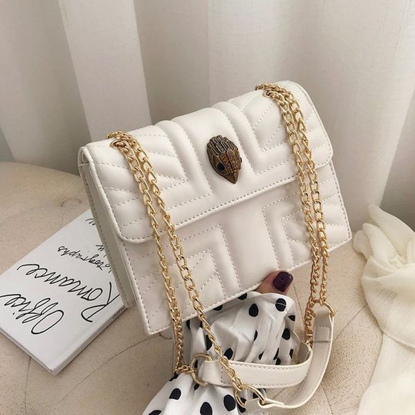

white shoulder bag chain crossbody bags for women 2020 trend luxury designer pu leather purses handbags small flap hand bag