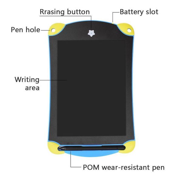 

cgjxs8 .5inch lcd writing tablet drawing pad digital message memo graphic board notepad handwriting pads for for children kid