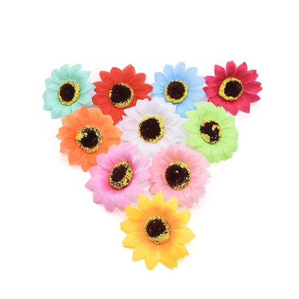 

scrapbooking artificial home 50pcs party sunflower decoration accessories flowers festival gerbera supplies 7cm wedding crafts cmhvi sq2009