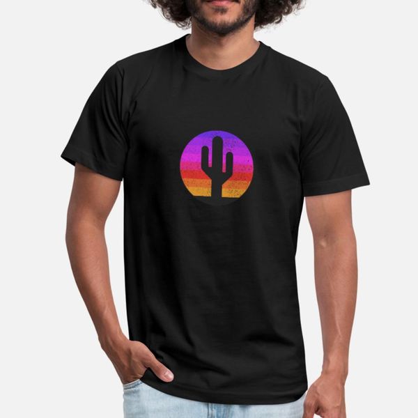 

saguaro cactus cactus sunset t shirt men print tee shirt size s-3xl clothes graphic basic spring cool shirt