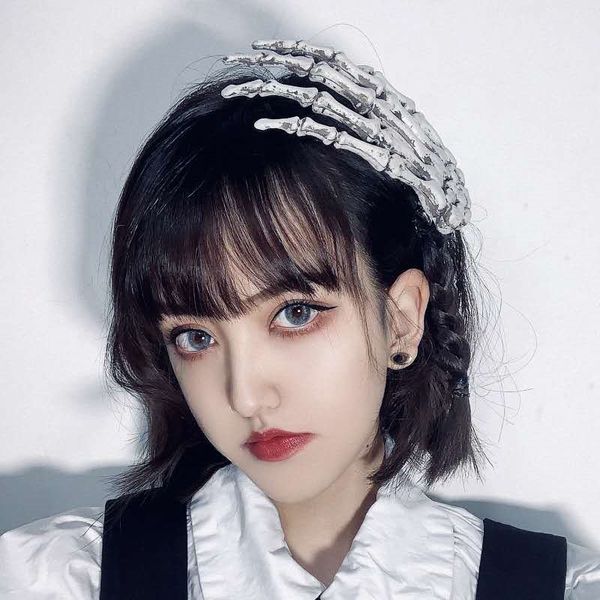 

new dark style jewelry halloween large skull hand bone hairpin new dark style jewelry halloween headdress large skull hand bone headdress ha