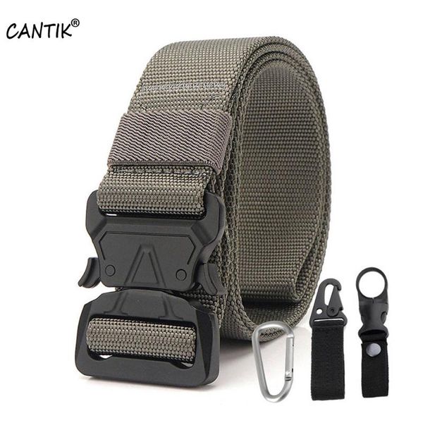 

cantik new black tactics training multifunctional outdoor sport a letter buckle durable nylon belt men 3.8cm cbca160, Black;brown