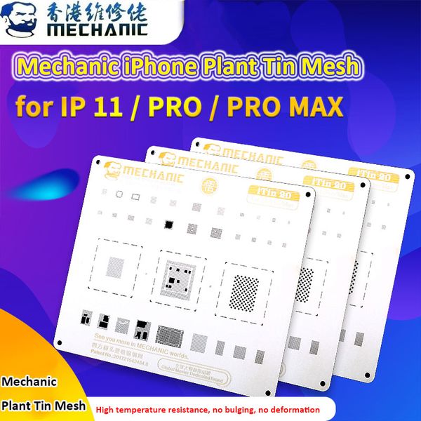 

jyrkior mechanic itin plant tin template for 11/11 pro/11pro max a7 a8 a9 10 a11 a12 cpu steel mesh bga reballing stencil