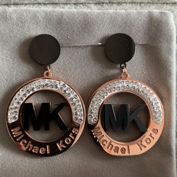 

новый топ люкс моды дизайн розового золота полный алмазов 316l из нержавеющей стали болтаться падение серьги ювелирные изделия для женщин св, Slivery;golden