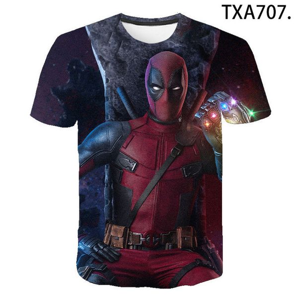 

deadpool boy girl cool 3d print shirts comics humor oversized men clothing